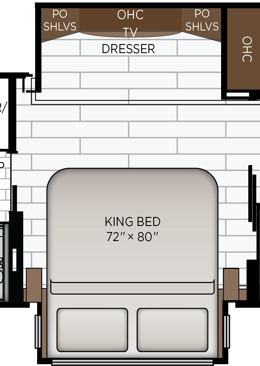2027 King Aire 4596 Bedroom Floorplan