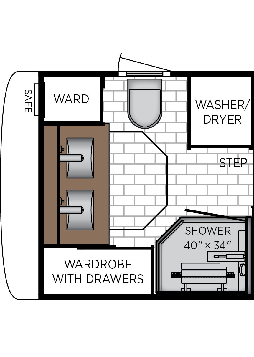 2027 King Aire 4596 Exterior & Storage Floorplan