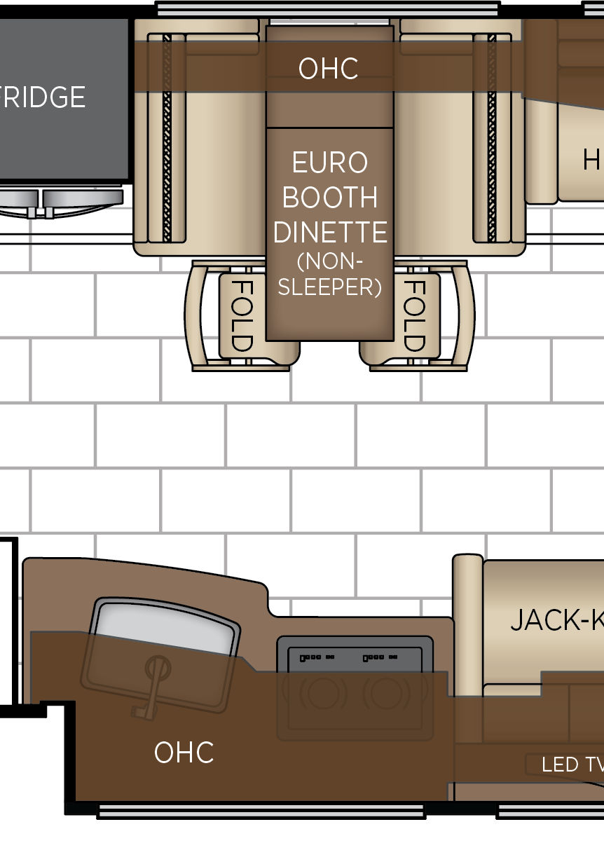 2027 London Aire 4540 Galley & Dinette Floorplan