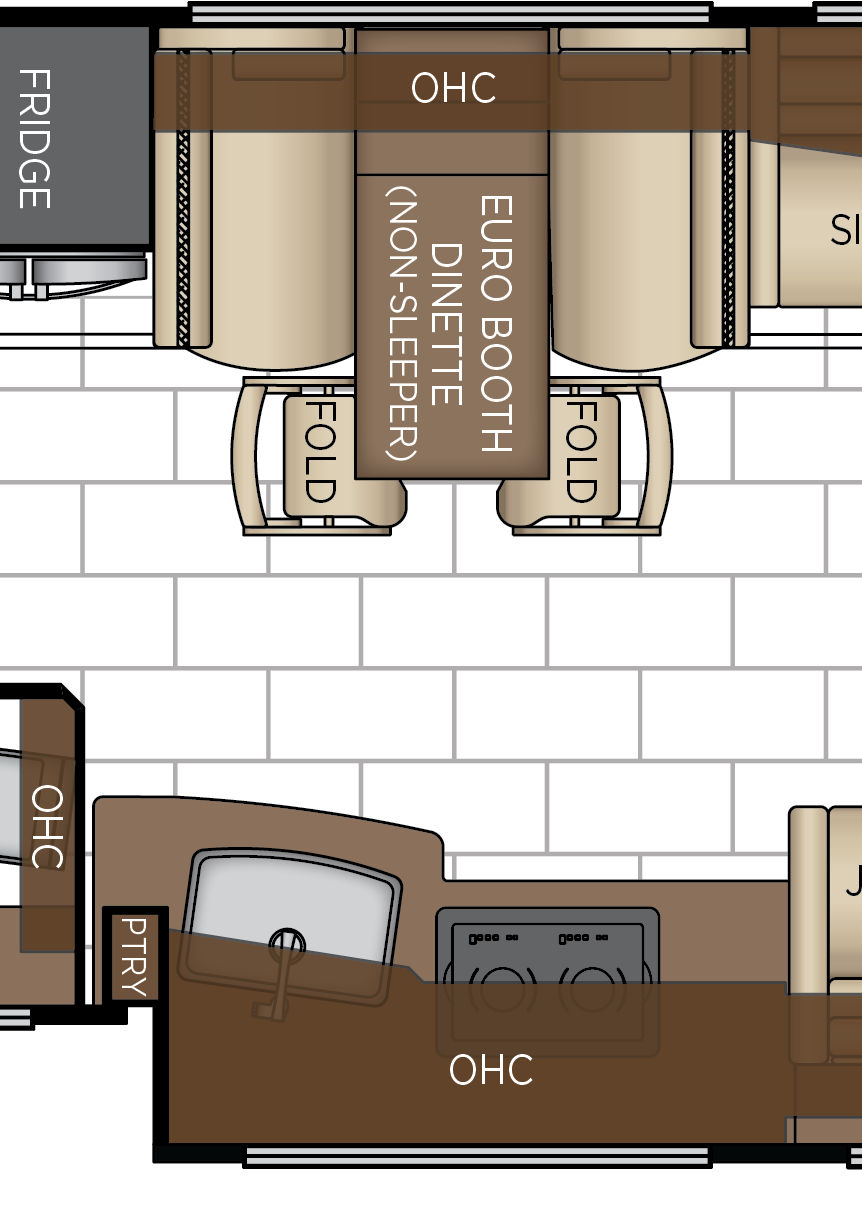 2027 London Aire 4551 Galley & Dinette Floorplan