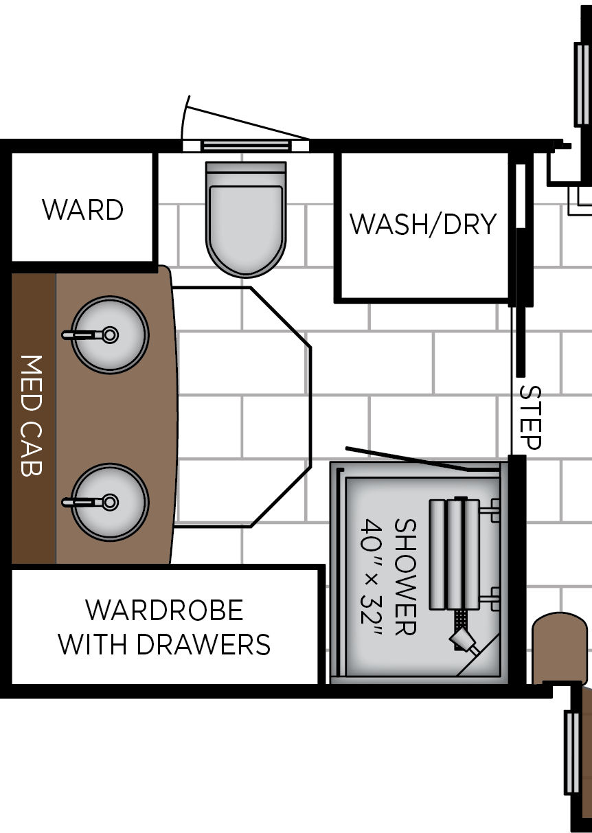 2027 London Aire 4569 Bathroom Floorplan