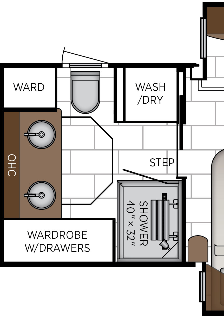 2027 London Aire 4595 Bathroom Floorplan