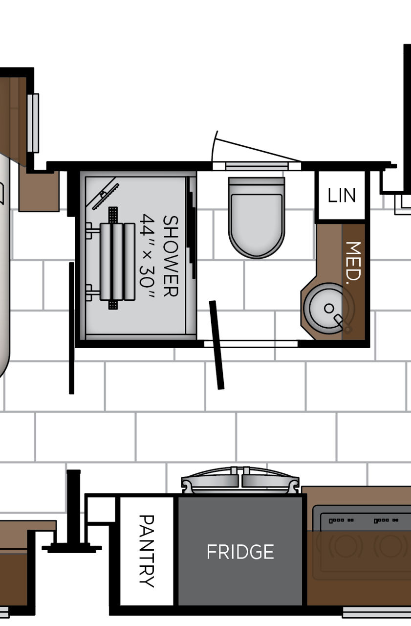 2027 Mountain Aire 3823 Bathroom Floorplan