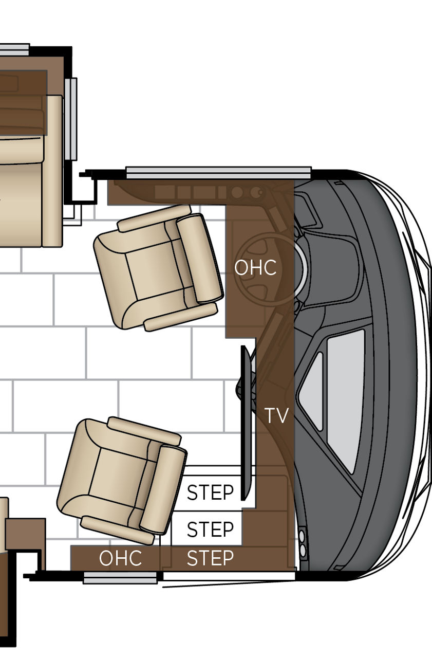 2027 Mountain Aire 3823 Cockpit Floorplan