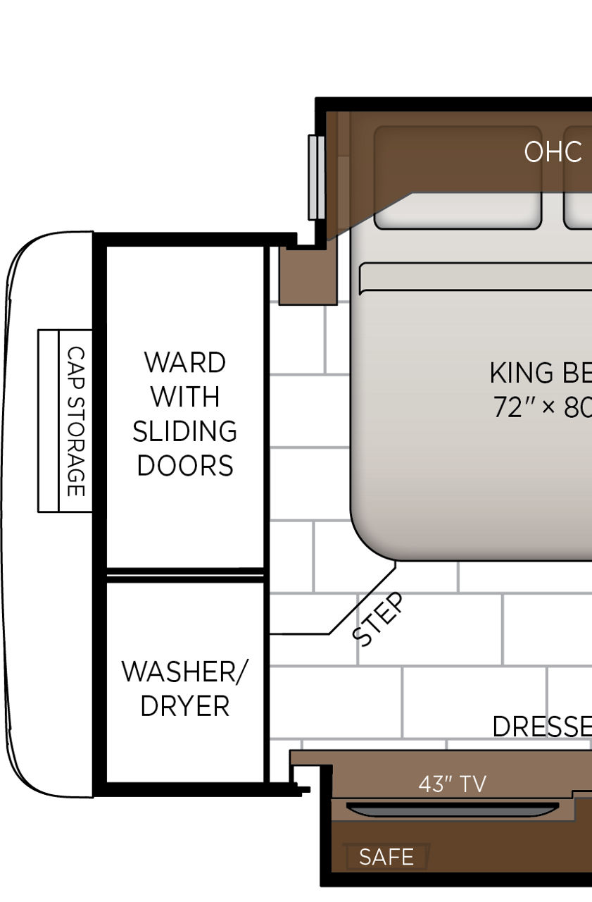 2027 Mountain Aire 3823 Exterior & Storage Floorplan