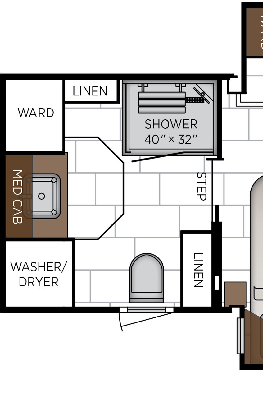 2027 Mountain Aire 4118 Bathroom Floorplan