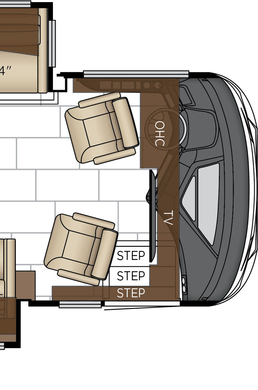 2027 Mountain Aire 4118 Cockpit Floorplan
