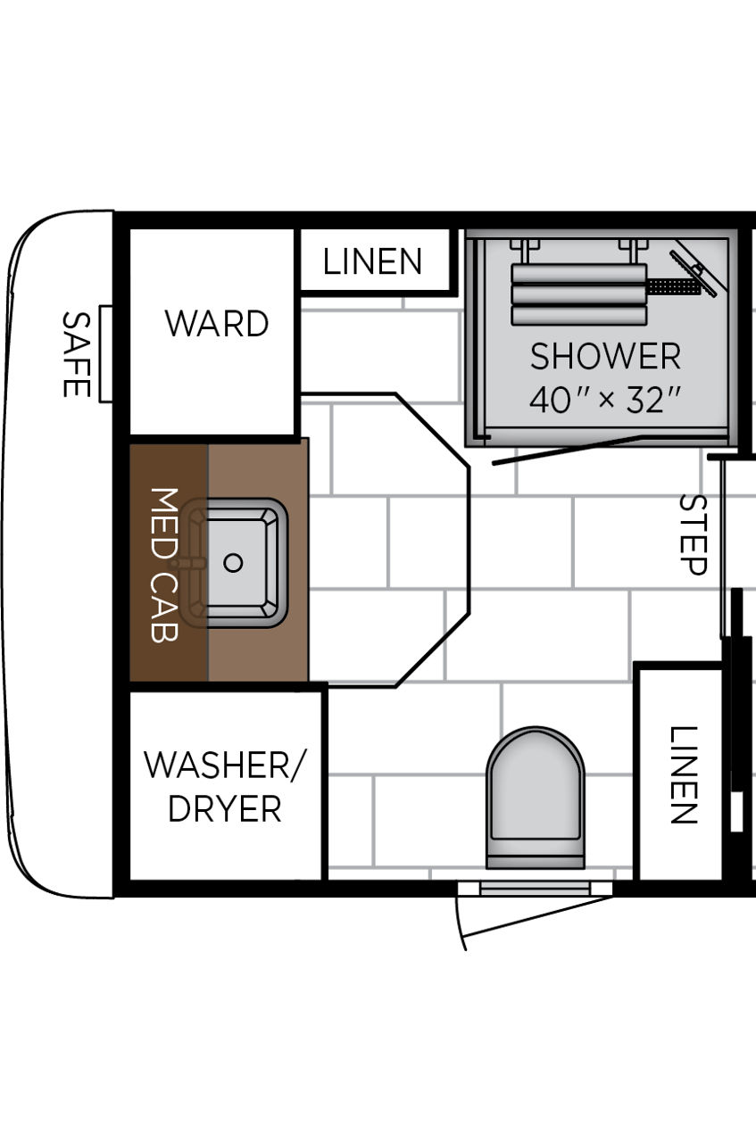 2027 Mountain Aire 4118 Exterior & Storage Floorplan