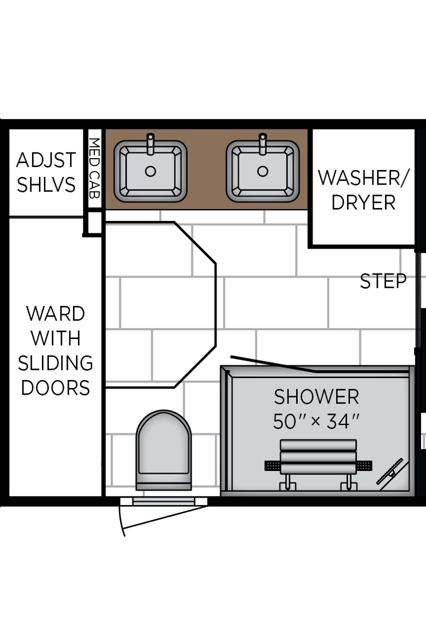2027 Mountain Aire 4551 Bathroom Floorplan