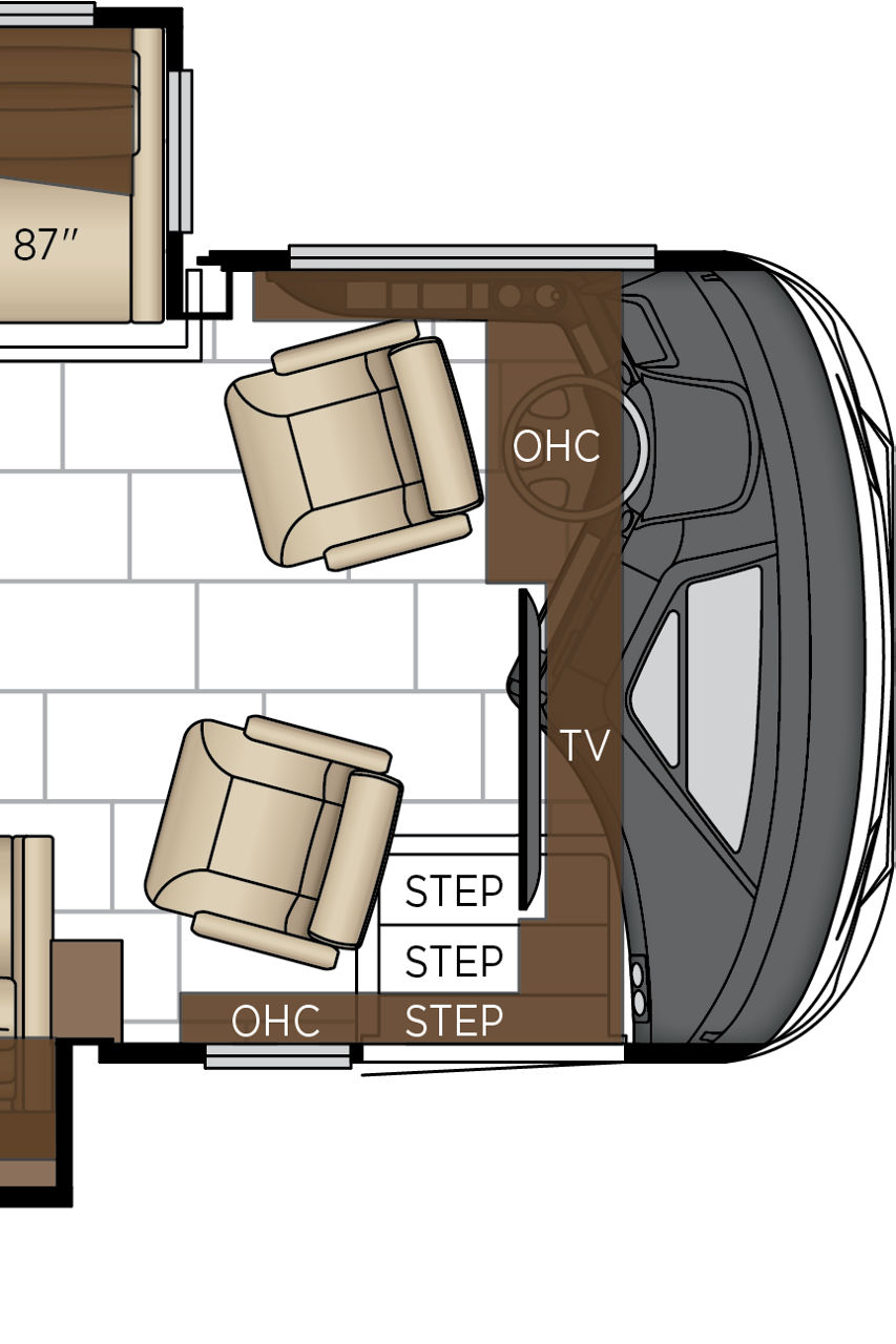 2027 Mountain Aire 4551 Cockpit Floorplan
