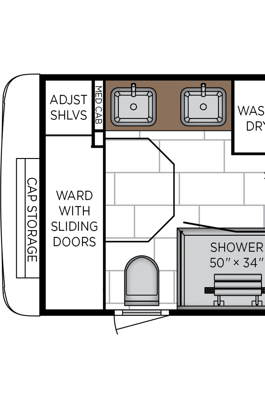 2027 Mountain Aire 4551 Exterior & Storage Floorplan