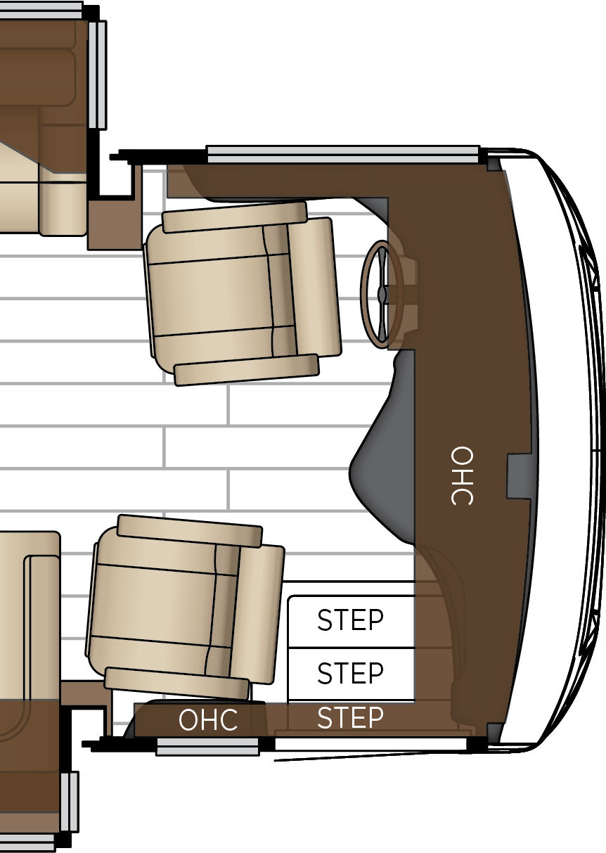 2027 New Aire 3543 Cockpit Floorplan