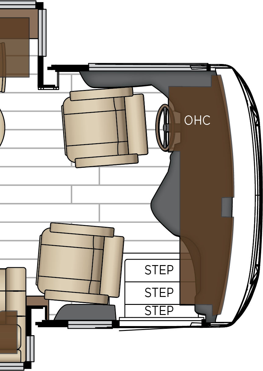 2027 New Aire 3545 Cockpit Floorplan