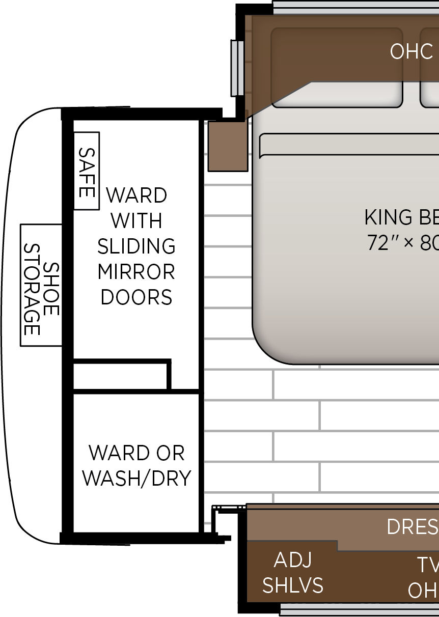 2027 New Aire 3545 Exterior & Storage Floorplan