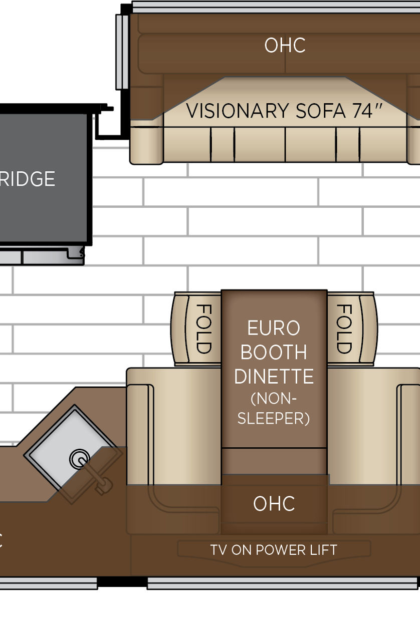 2027 New Aire 3547 Galley & Dinette Floorplan
