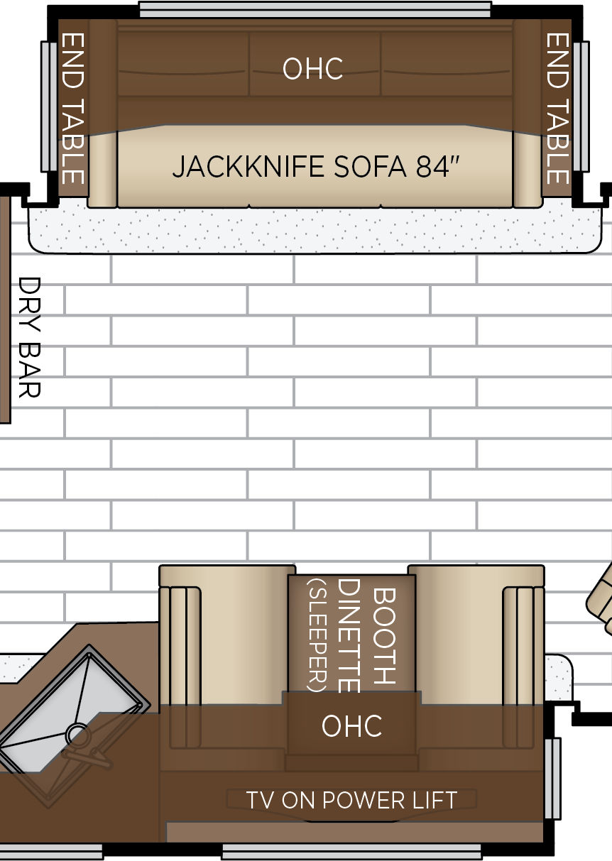 2027 Northern Star 3418 Galley & Dinette Floorplan