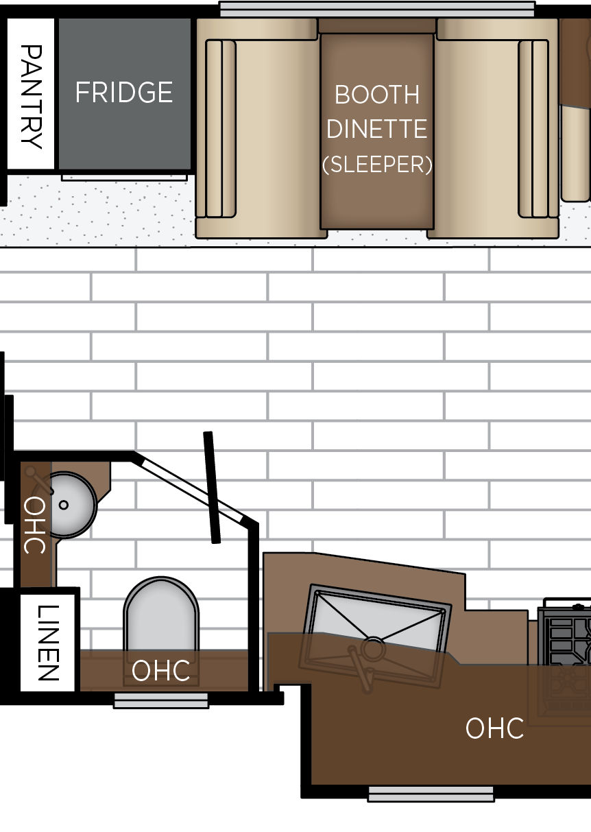 2027 Northern Star 3709 Galley & Dinette Floorplan