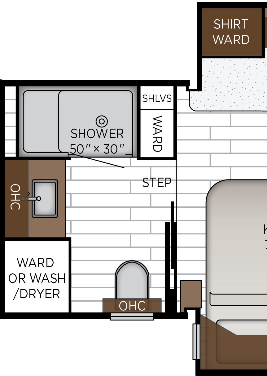 2027 Northern Star 4037 Bathroom Floorplan