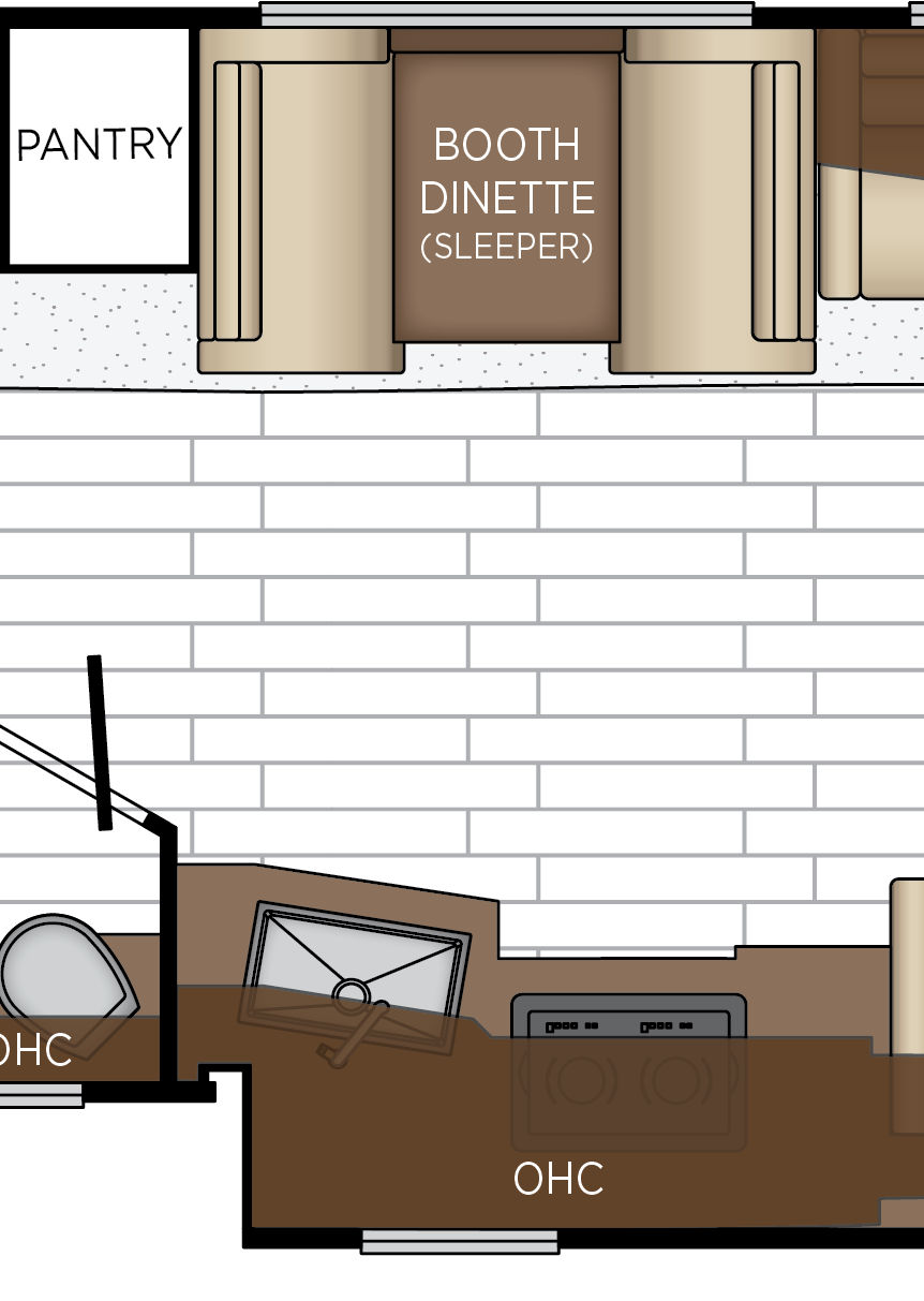 2027 Northern Star 4037 Galley & Dinette Floorplan