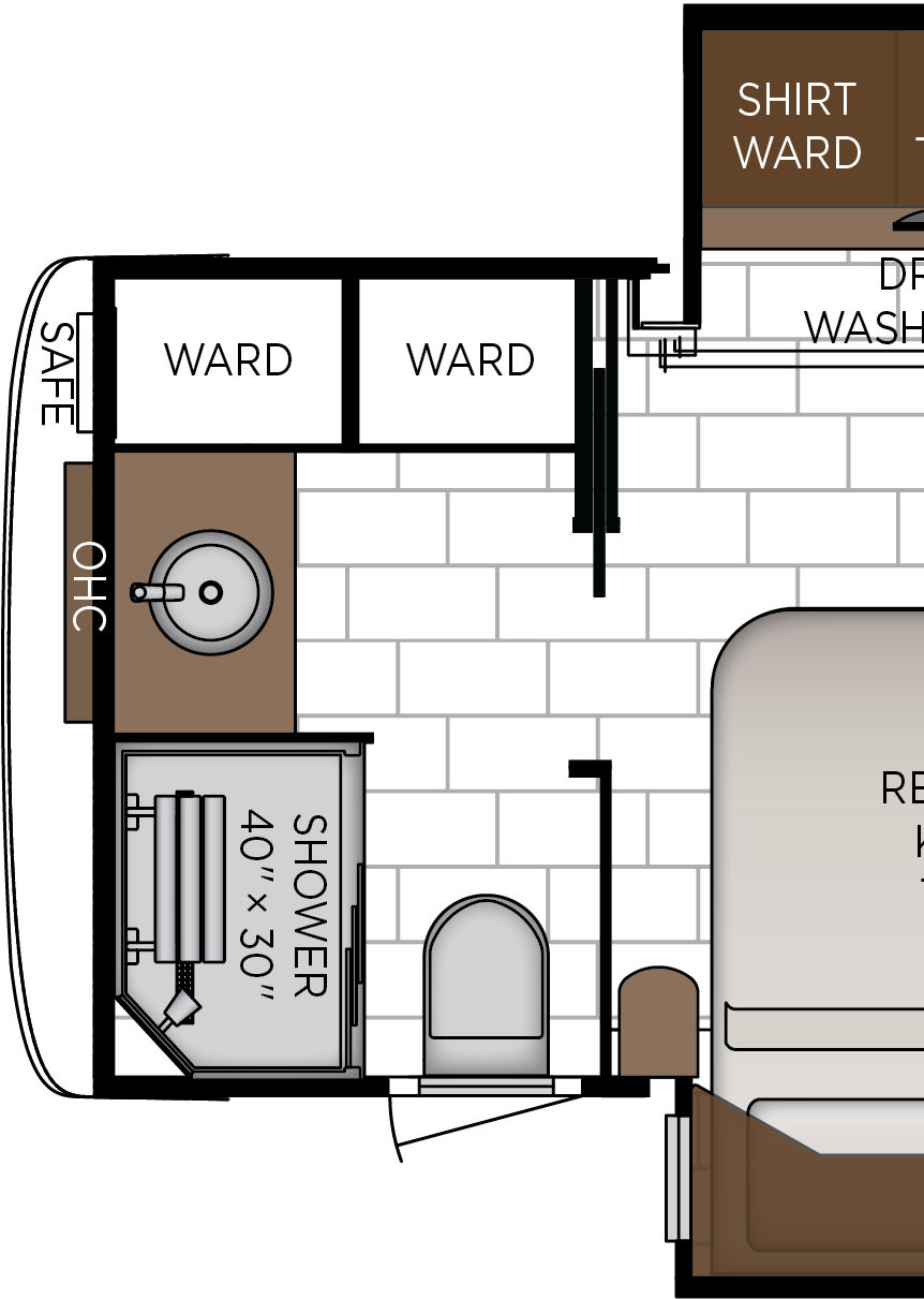 2027 Summit Aire 4505 Exterior & Storage Floorplan