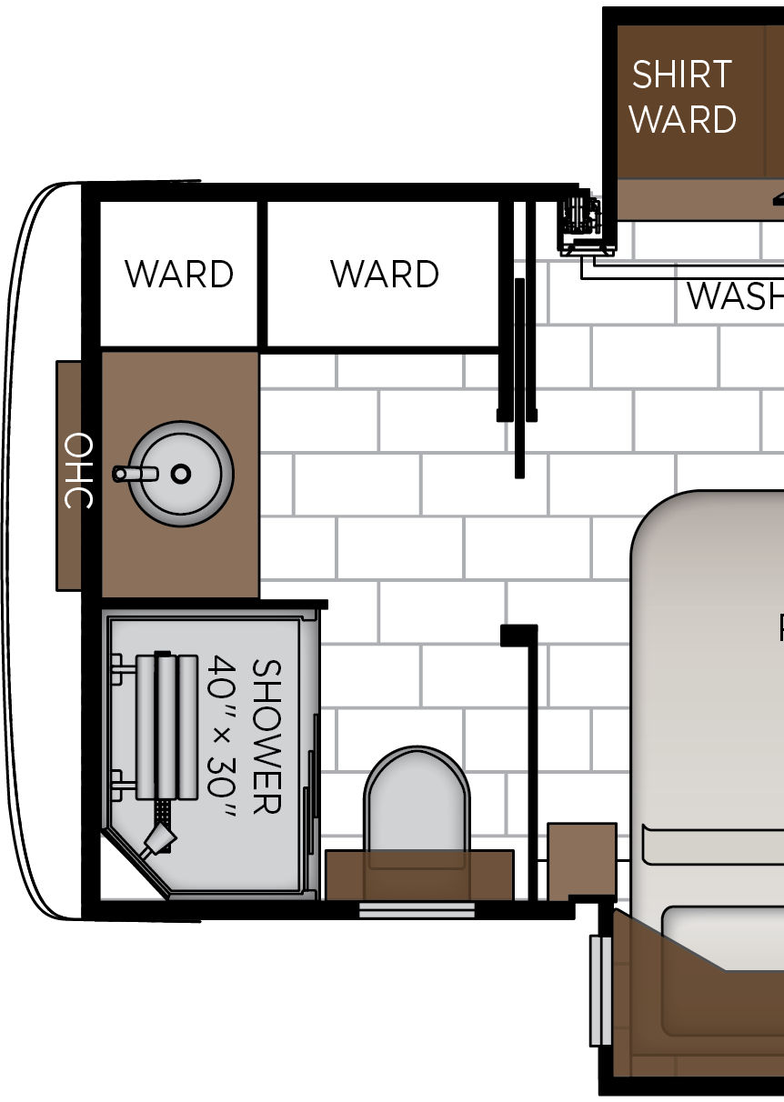 2027 Summit Aire 4540 Exterior & Storage Floorplan