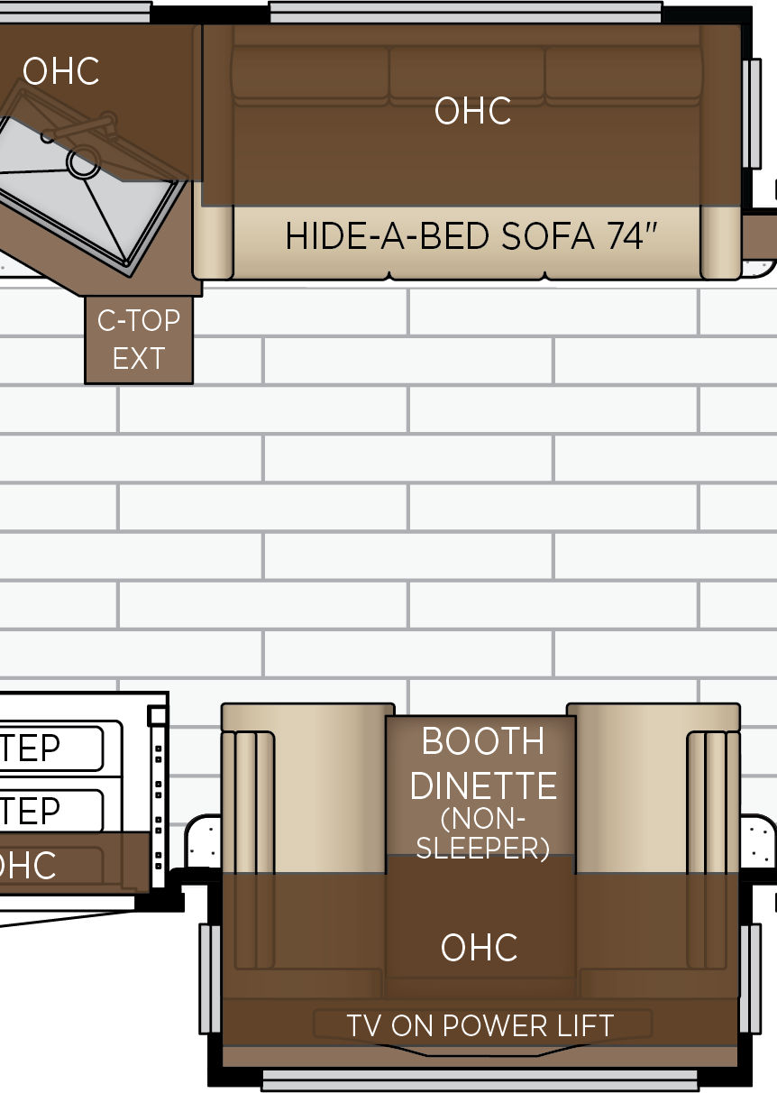 2027 Super Star 4040 Galley & Dinette Floorplan