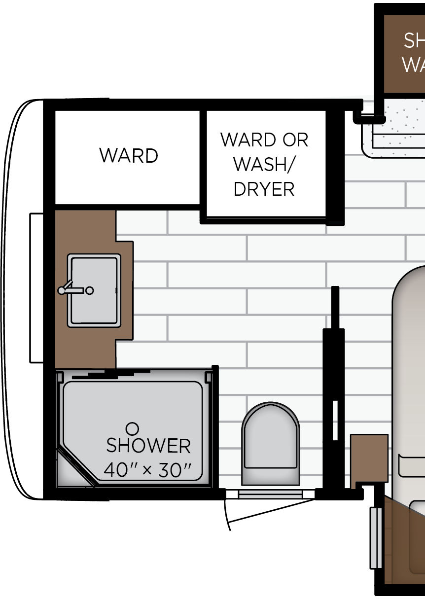 2027 Super Star 4159 Exterior & Storage Floorplan