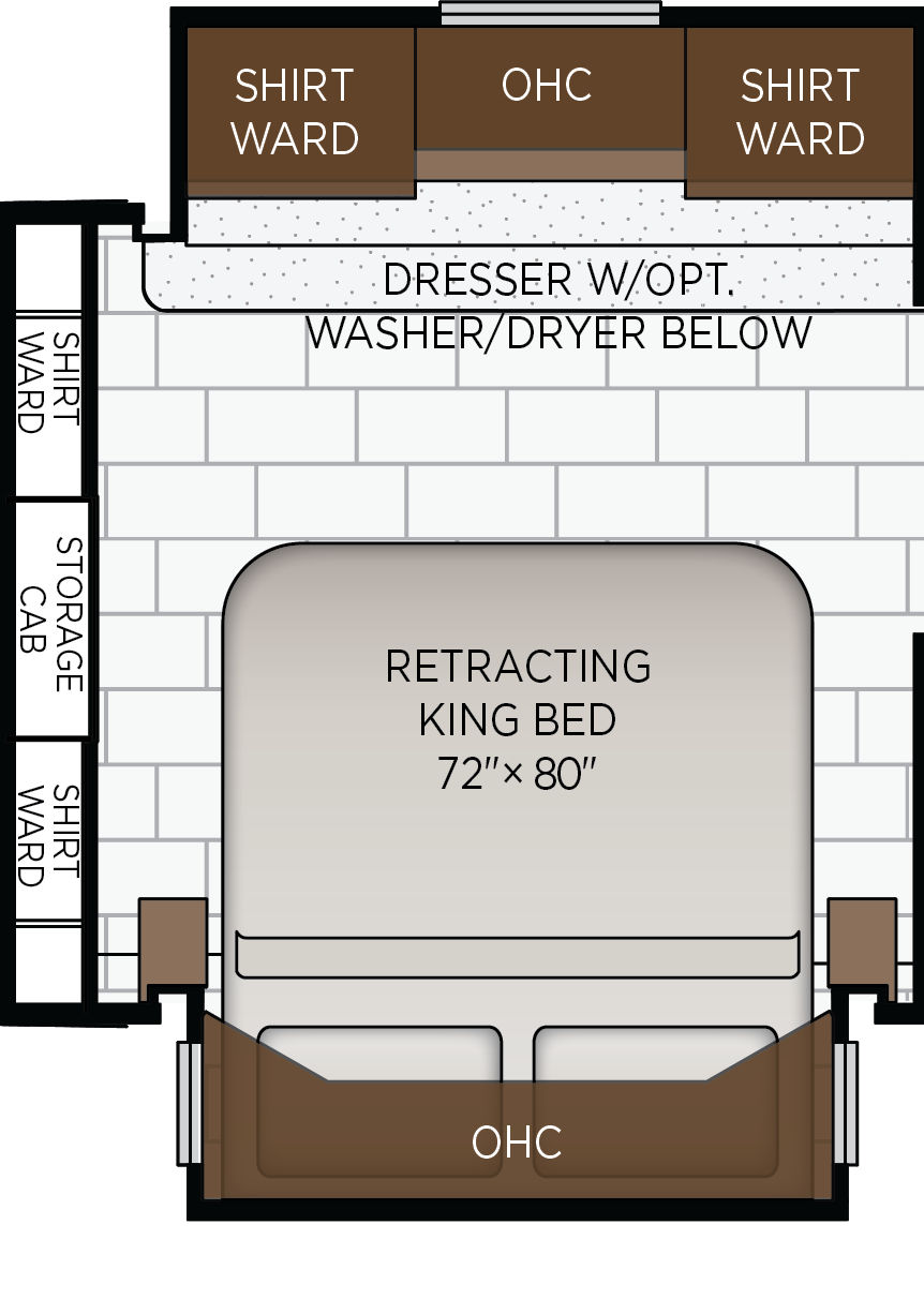 2027 Supreme Aire 3827 Bedroom Floorplan