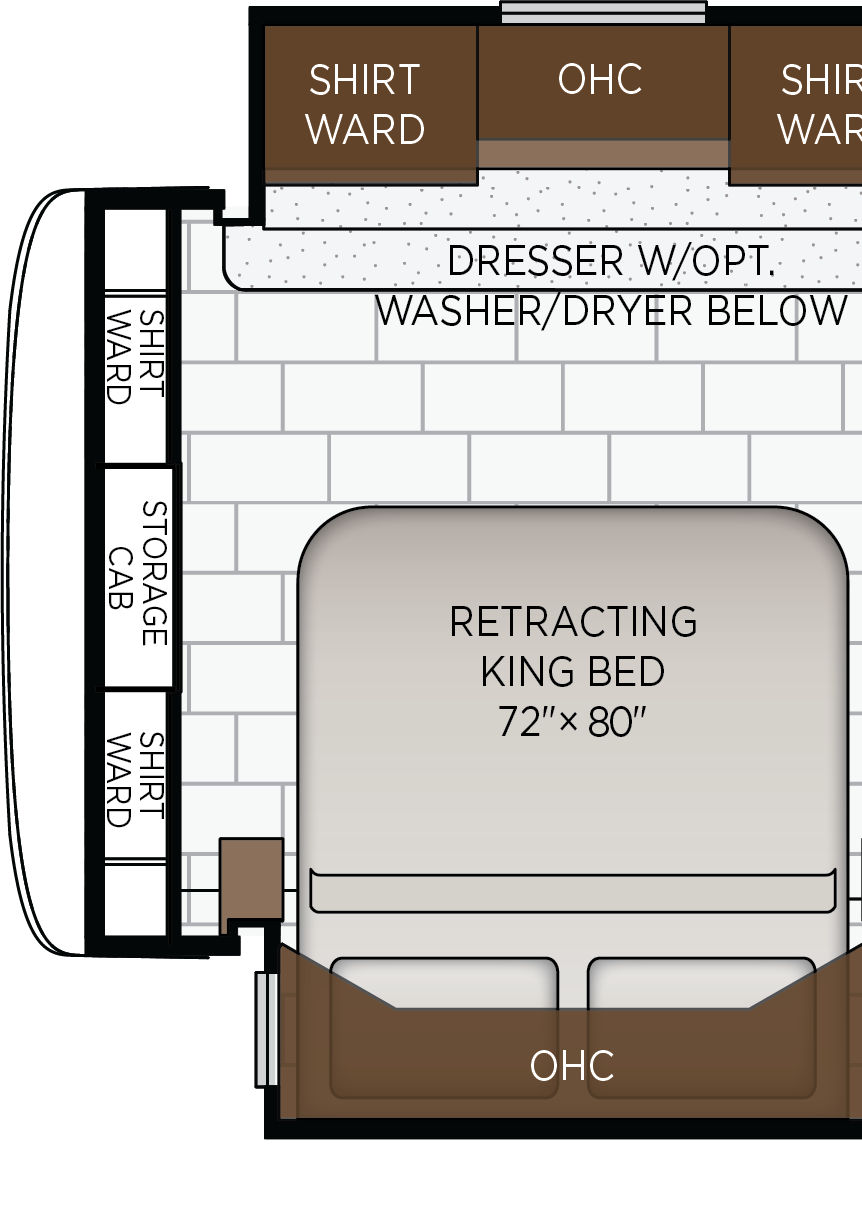 2027 Supreme Aire 3827 Exterior & Storage Floorplan