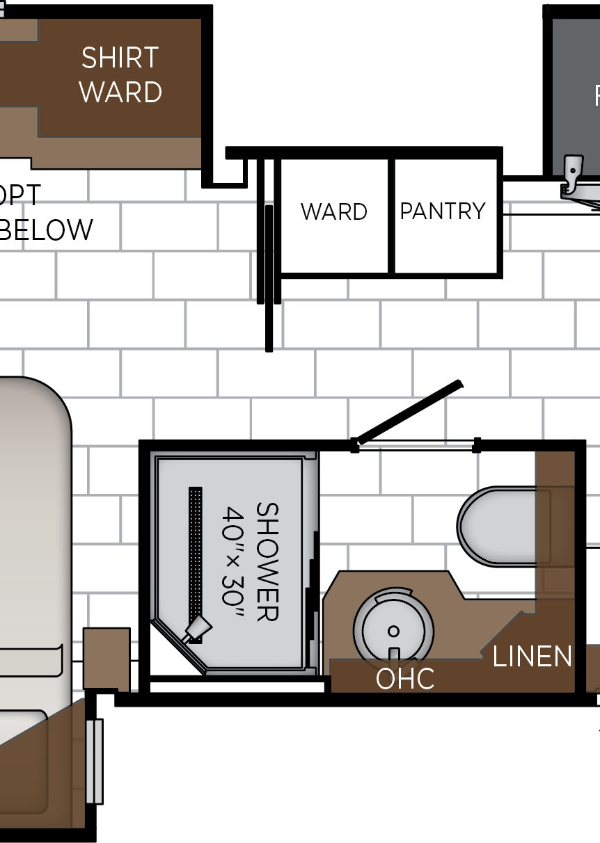 2027 Supreme Aire 4129 Bathroom Floorplan