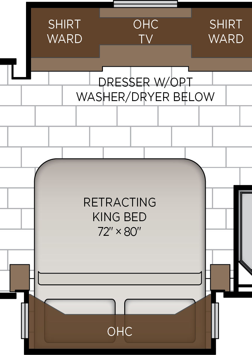 2027 Supreme Aire 4129 Bedroom Floorplan