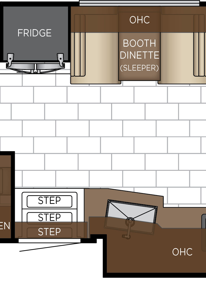 2027 Supreme Aire 4129 Galley & Dinette Floorplan