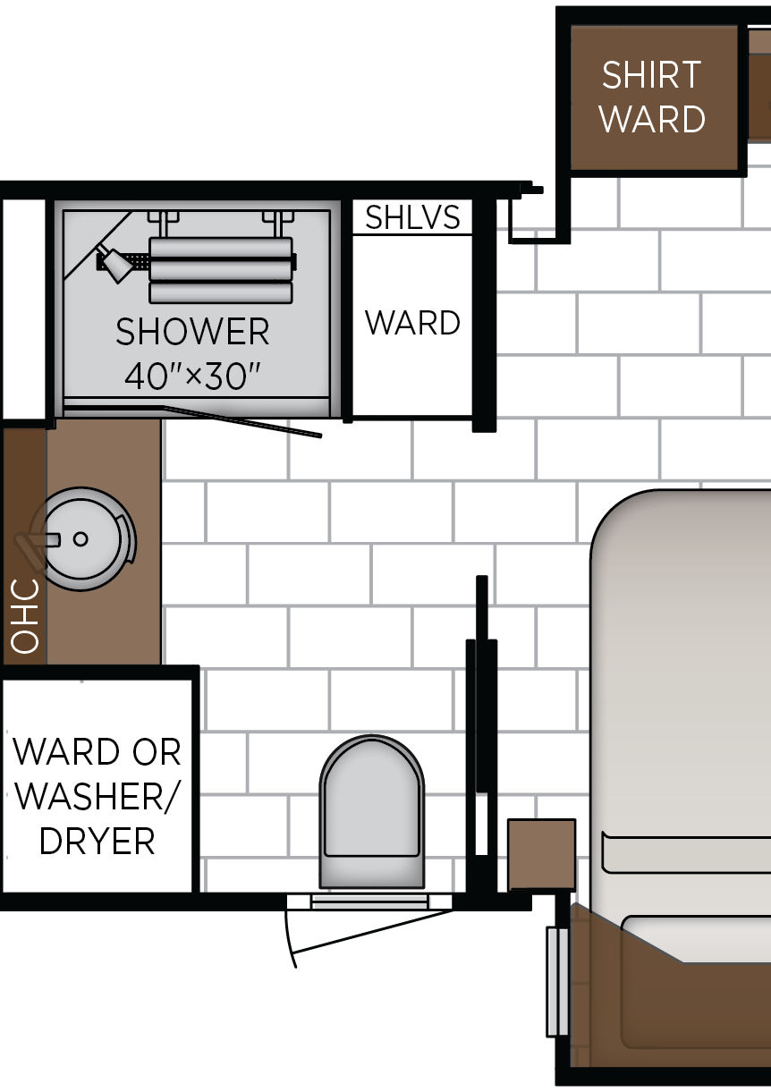 2027 Supreme Aire 4141 Bathroom Floorplan