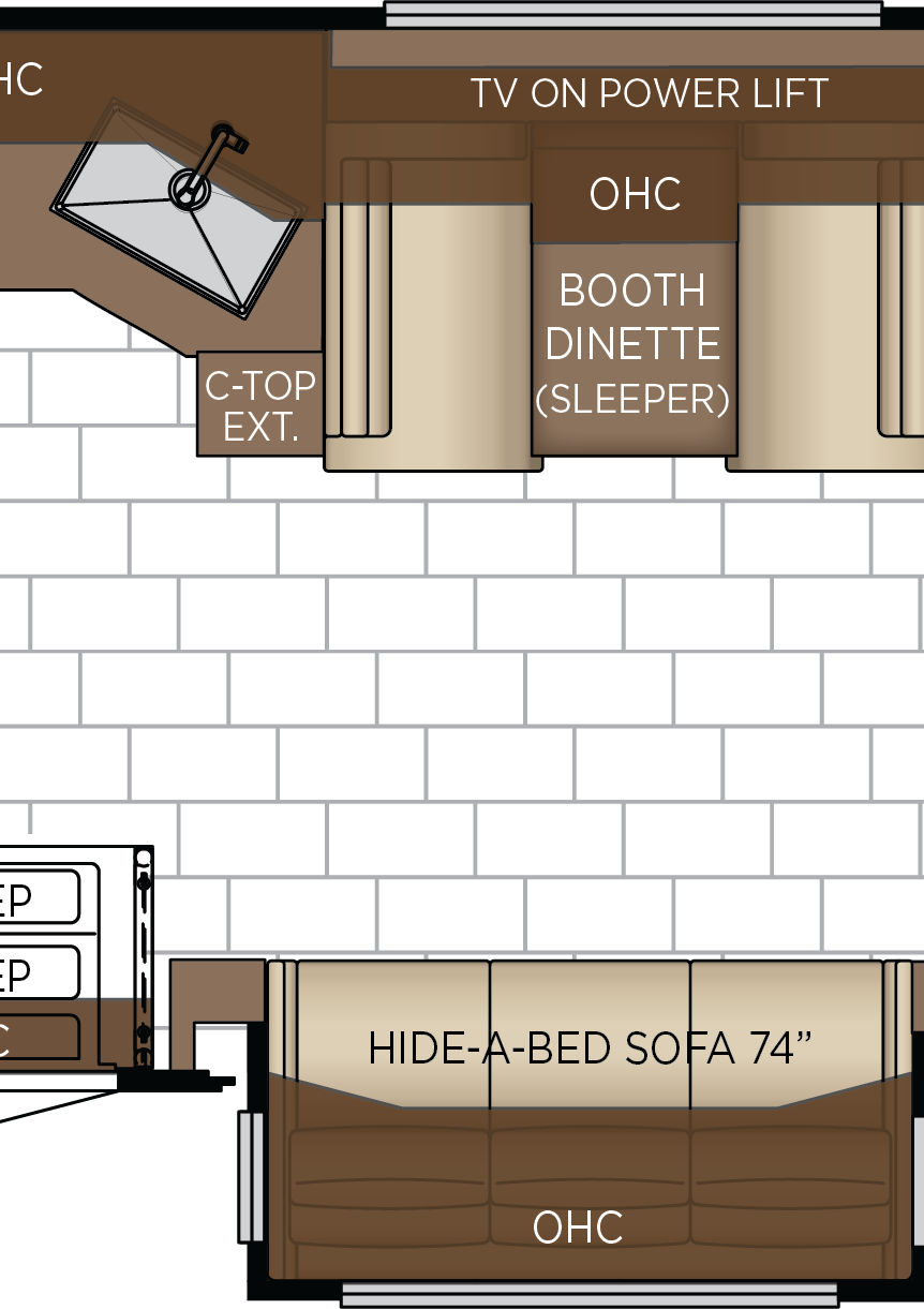 2027 Supreme Aire 4141 Galley & Dinette Floorplan