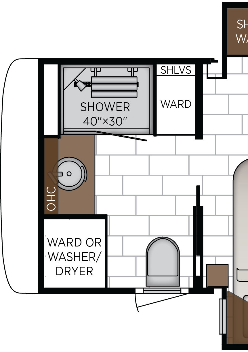 2027 Supreme Aire 4141 Exterior & Storage Floorplan