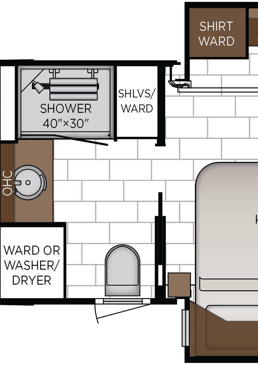 2027 Supreme Aire 4341 Bathroom Floorplan