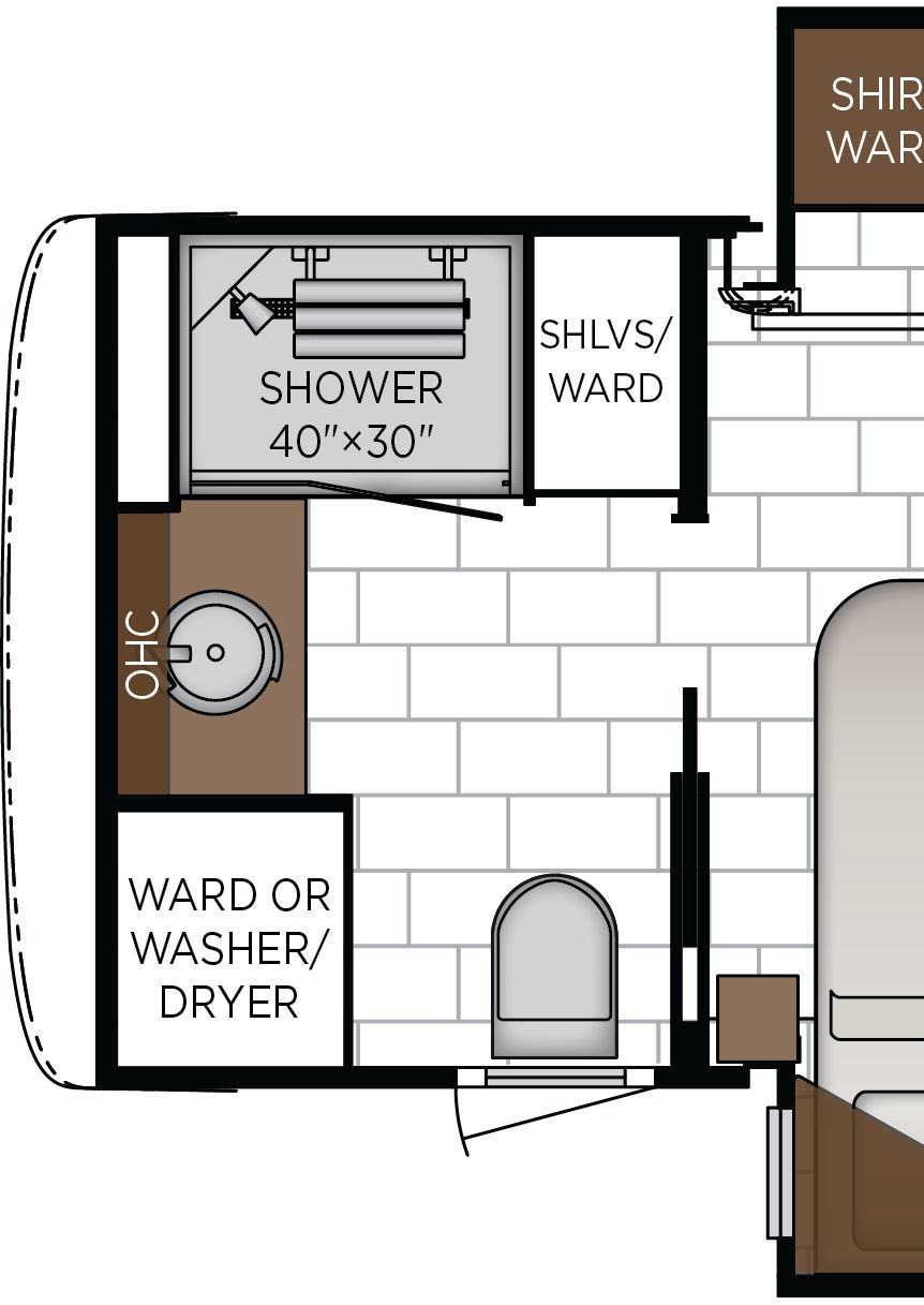 2027 Supreme Aire 4341 Exterior & Storage Floorplan