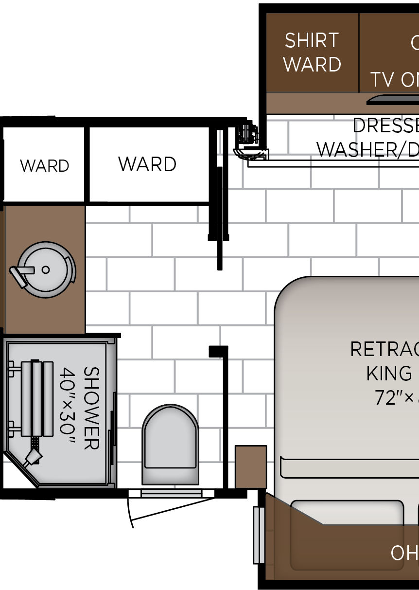 2027 Supreme Aire 4505 Bathroom Floorplan