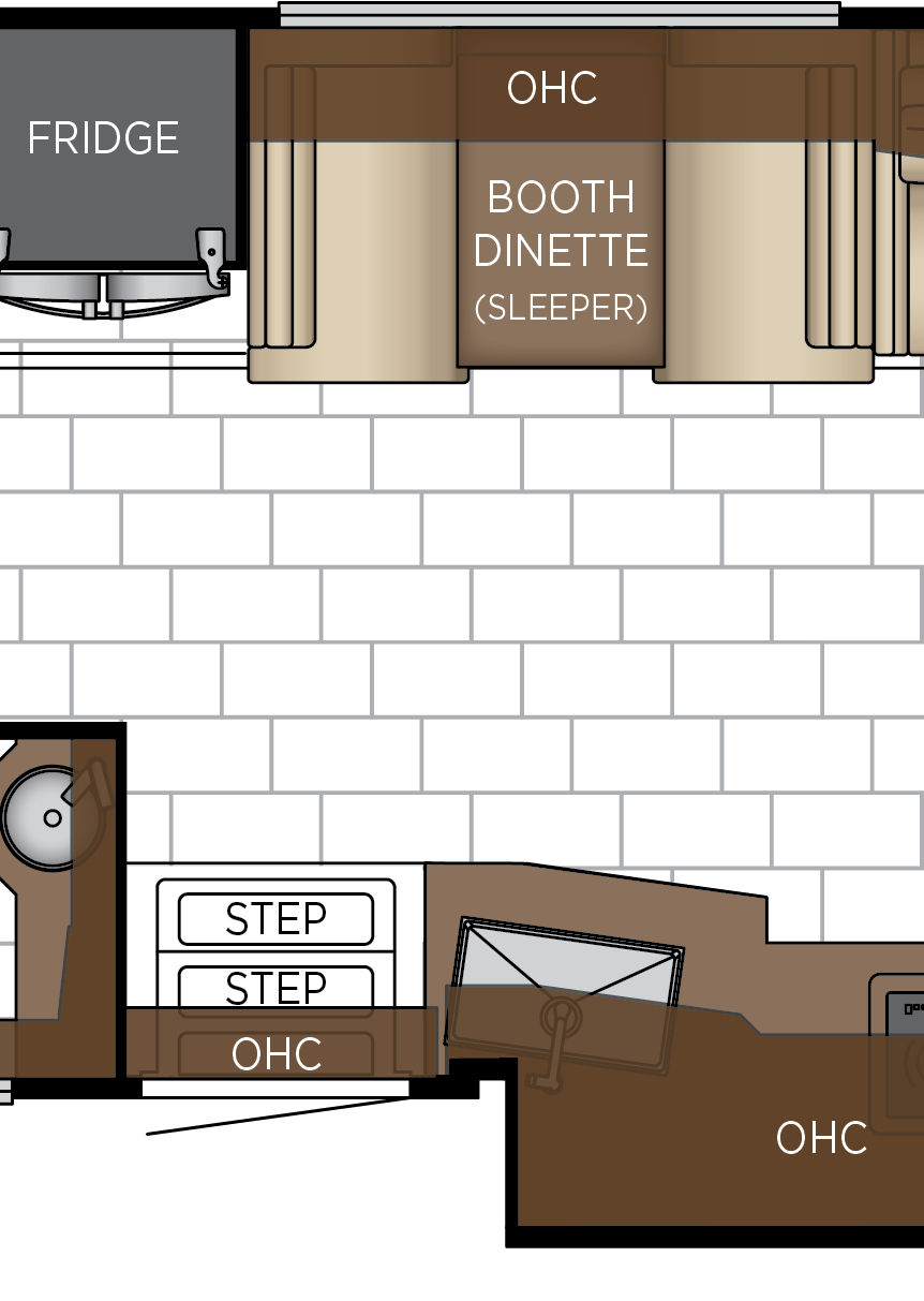 2027 Supreme Aire 4505 Galley & Dinette Floorplan