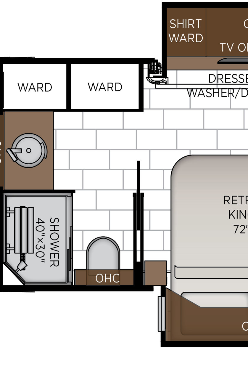 2027 Supreme Aire 4540 Bathroom Floorplan