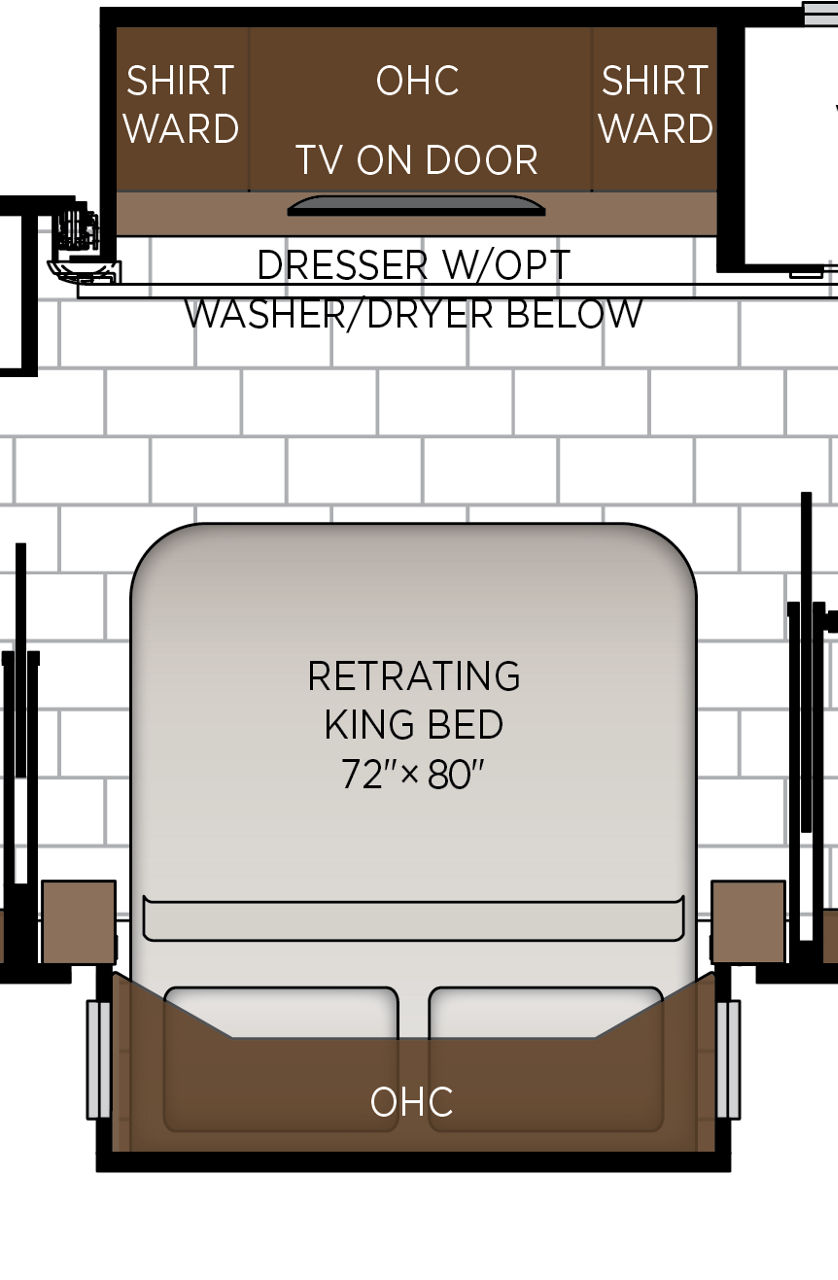 2027 Supreme Aire 4540 Bedroom Floorplan