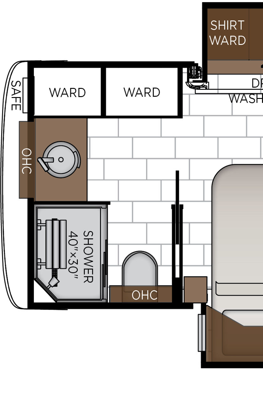 2027 Supreme Aire 4540 Exterior & Storage Floorplan