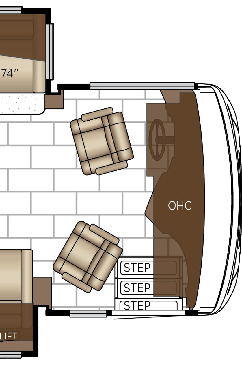2027 Ventana 3809 Cockpit Floorplan