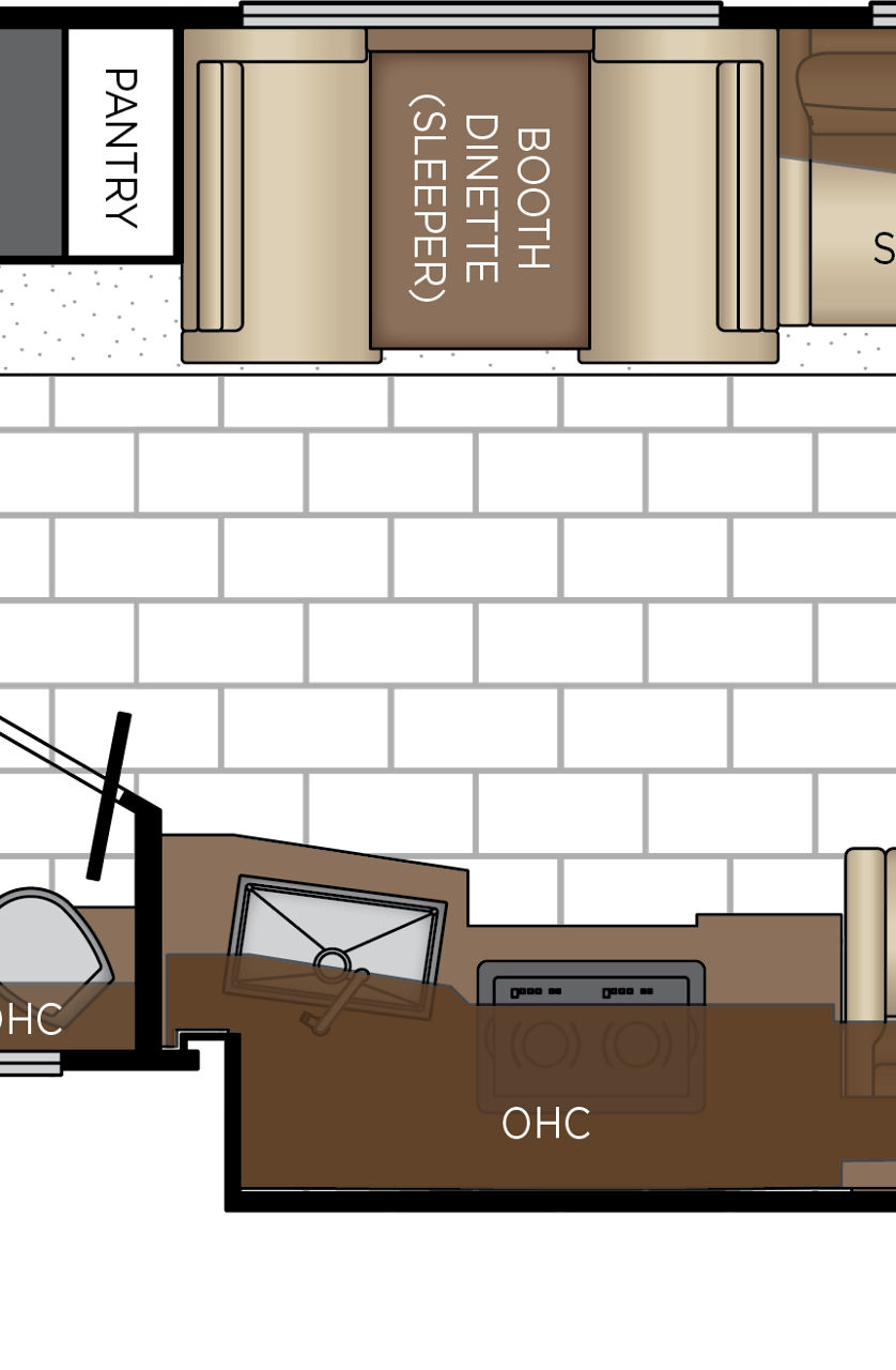 2027 Ventana 4037 Galley & Dinette Floorplan