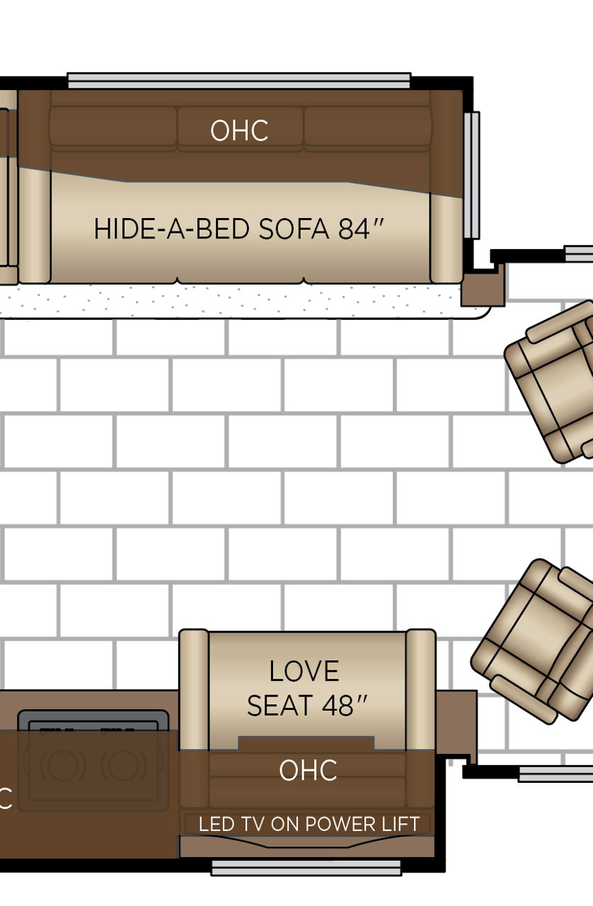 2027 Ventana 4340 Cabin Floorplan