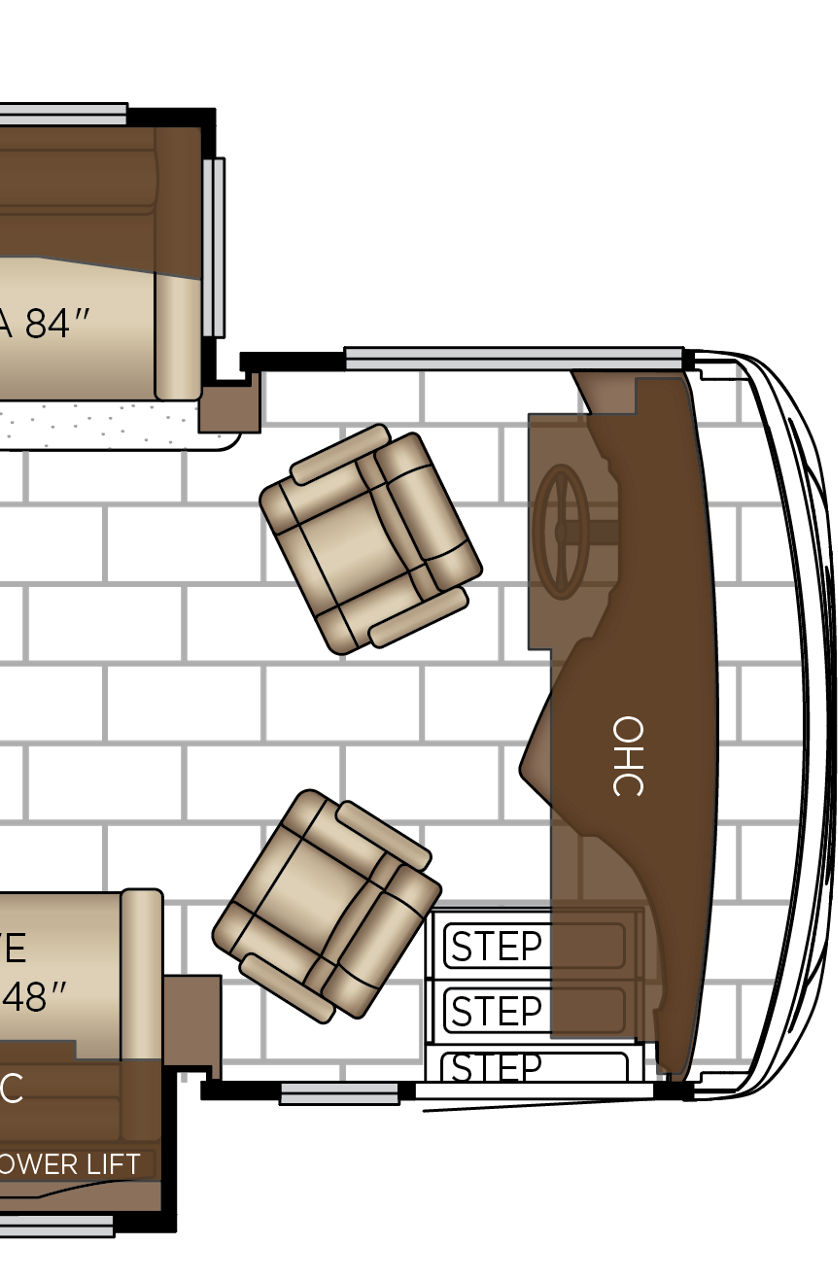2027 Ventana 4340 Cockpit Floorplan