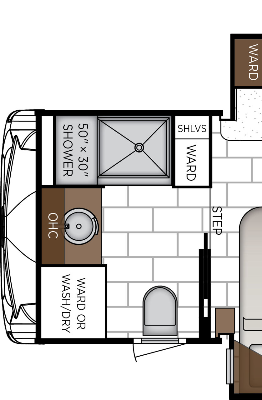 2027 Ventana 4340 Exterior & Storage Floorplan