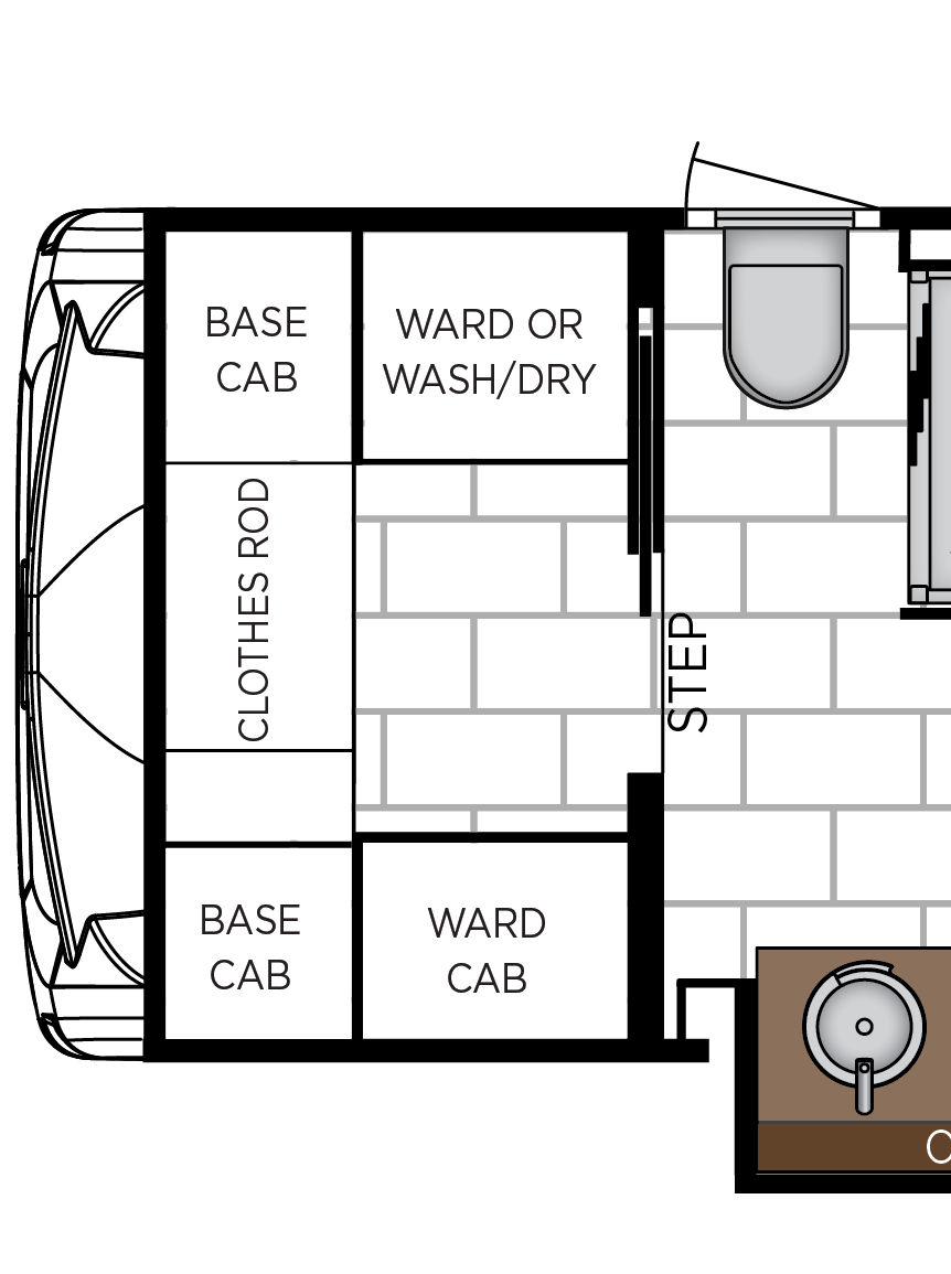 2027 Ventana 4345 Exterior & Storage Floorplan
