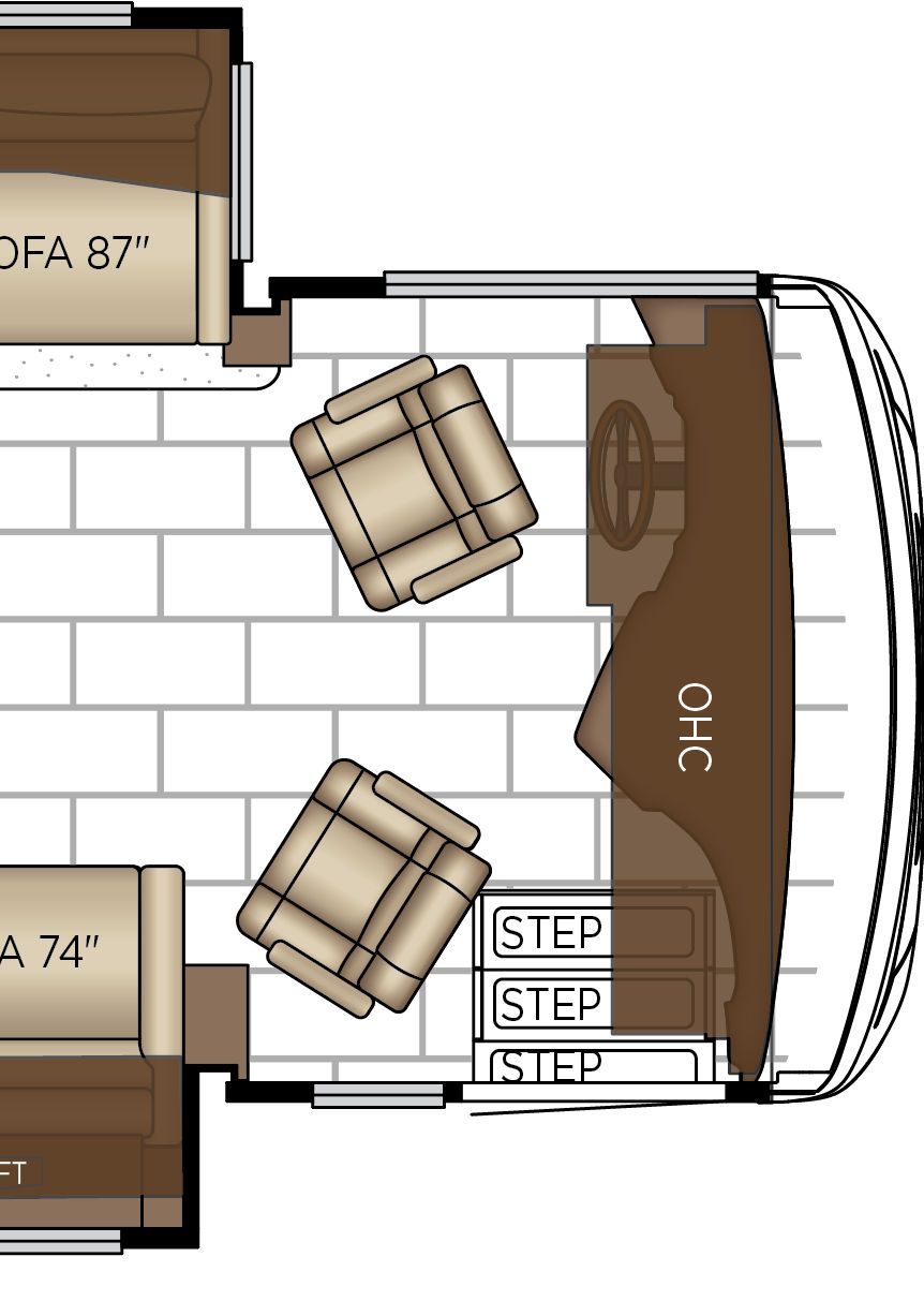 2027 Ventana 4369 Cockpit Floorplan