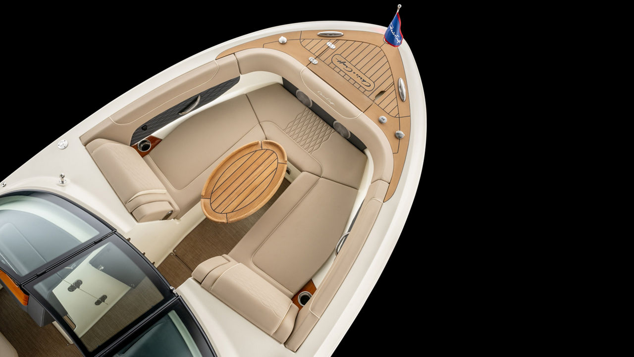 Sportster 28 Bow Seating with Teak Table